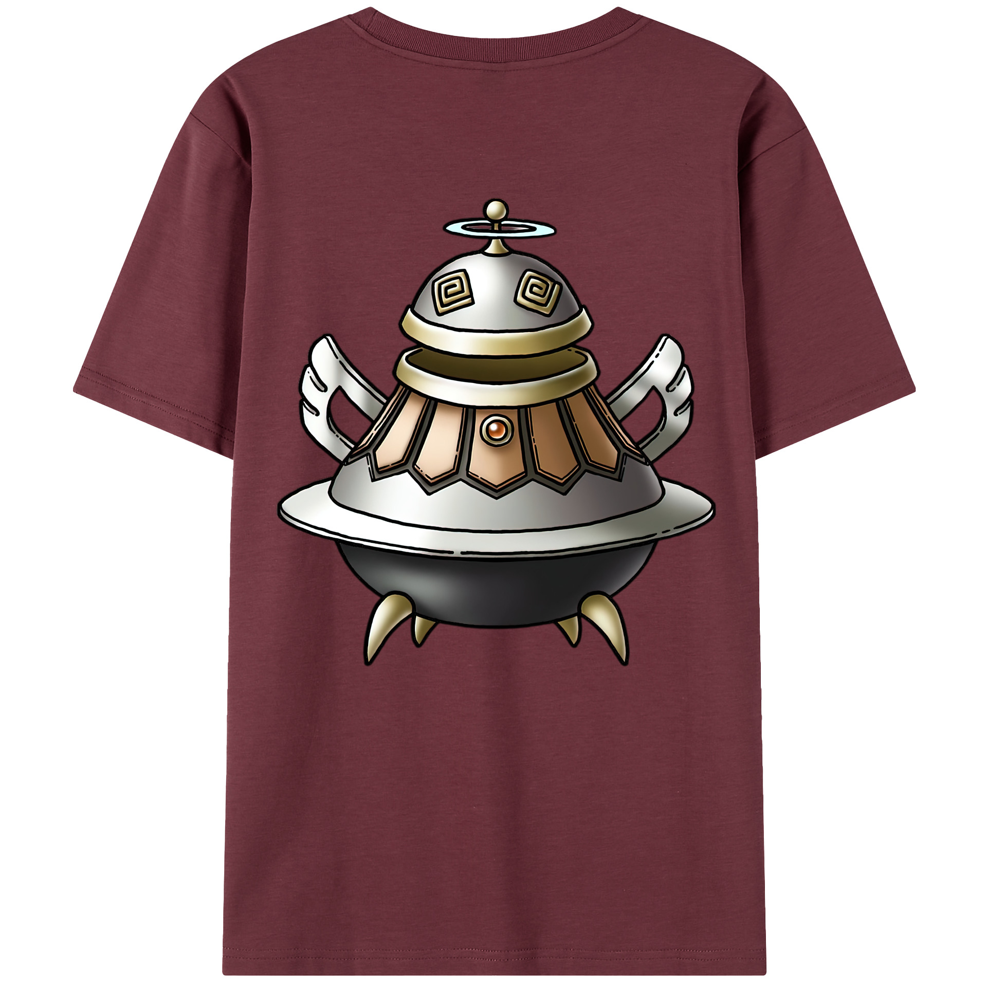 （画像用） ドラゴンクエスト Doragon Kuesuto Dragon Quest 綿100％半袖Tシャツ（背面プリント）